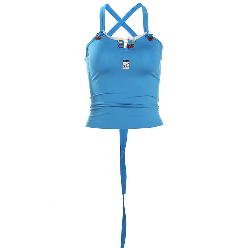 2024 Summer New Women's Solid Color Slim Fit Street Fashion Sexy Backless Tank Top fa1