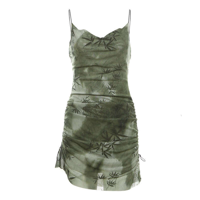 2024 Women's Autumn New Street Fashion Sexy Strap High Waist Bodycon Dress 547