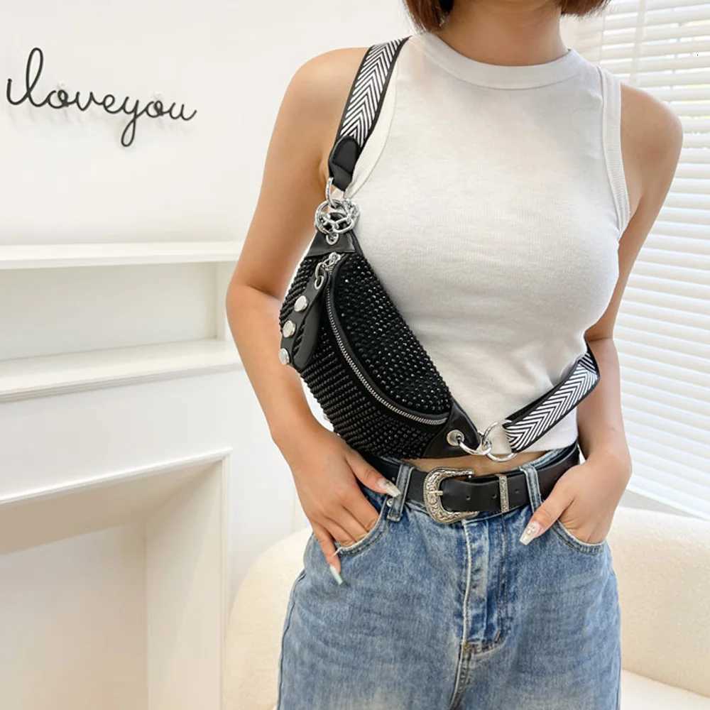 Reliable and exquisite rhine waist bag for mens ch bag single shoulder simple crossbody bag PU leather shiny waist Y250724