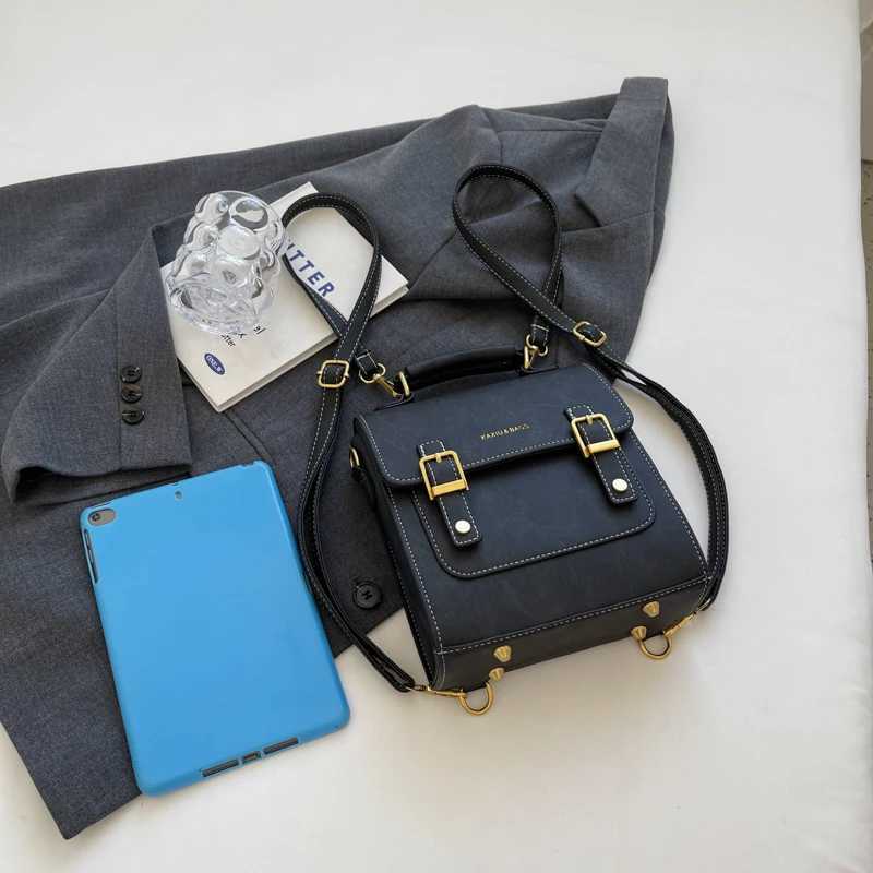 2023 Luxury Designer Handbags Vintage Pure Color Backpacks Fem Shoulder Crossbody Bags Mochila Y250724