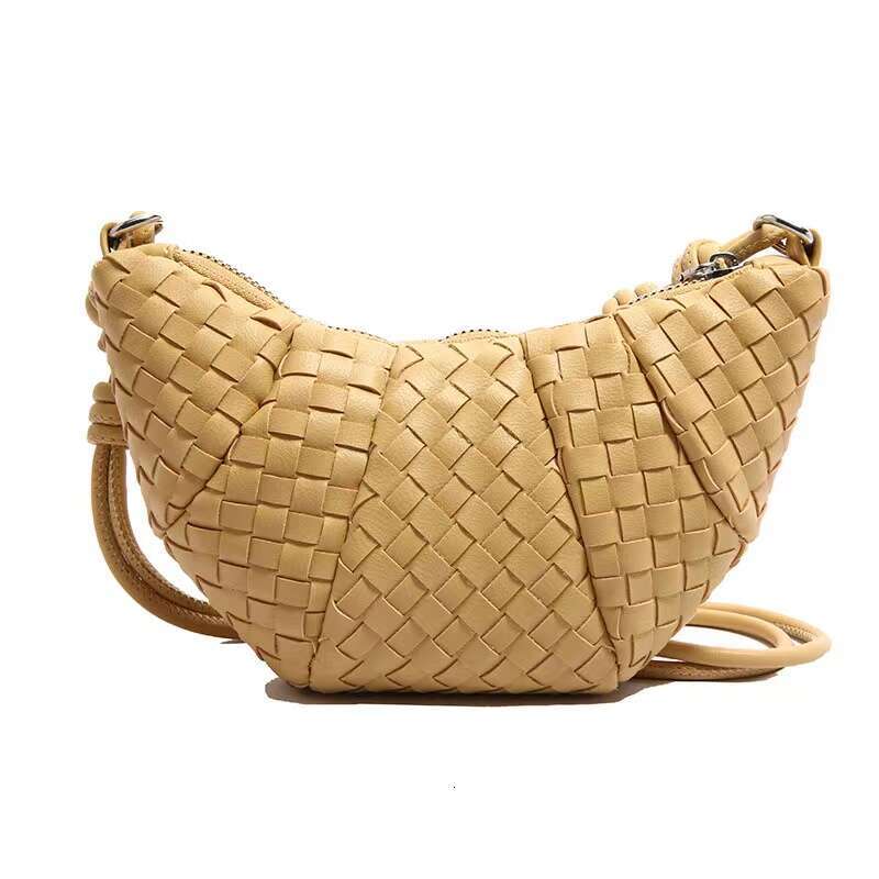 Women 2025 Handheld Woven Crescent Trend All-Match Retro Single Shoulder Crossbody Bag