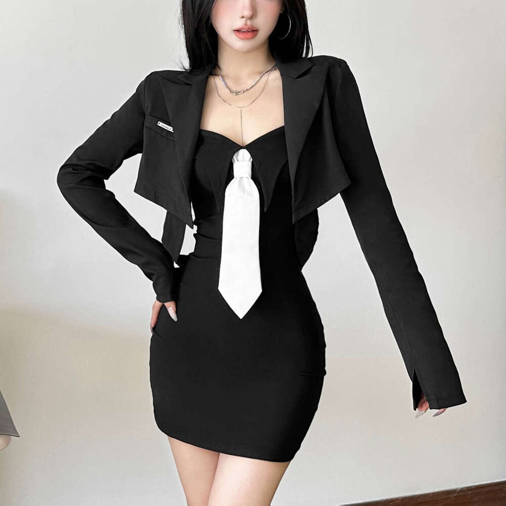 2024 Autumn New Women's Solid Color Slim Fashion Off-Shoulder Strapless Backless Dress 674