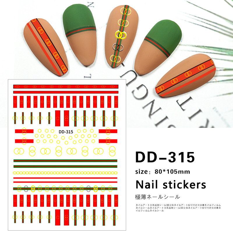 Trendy Nail Art Stickers Luxury Brands Petite And Chic Style Nail Art Stickers Big Brand Logo Decals And High-end Nail Accessories