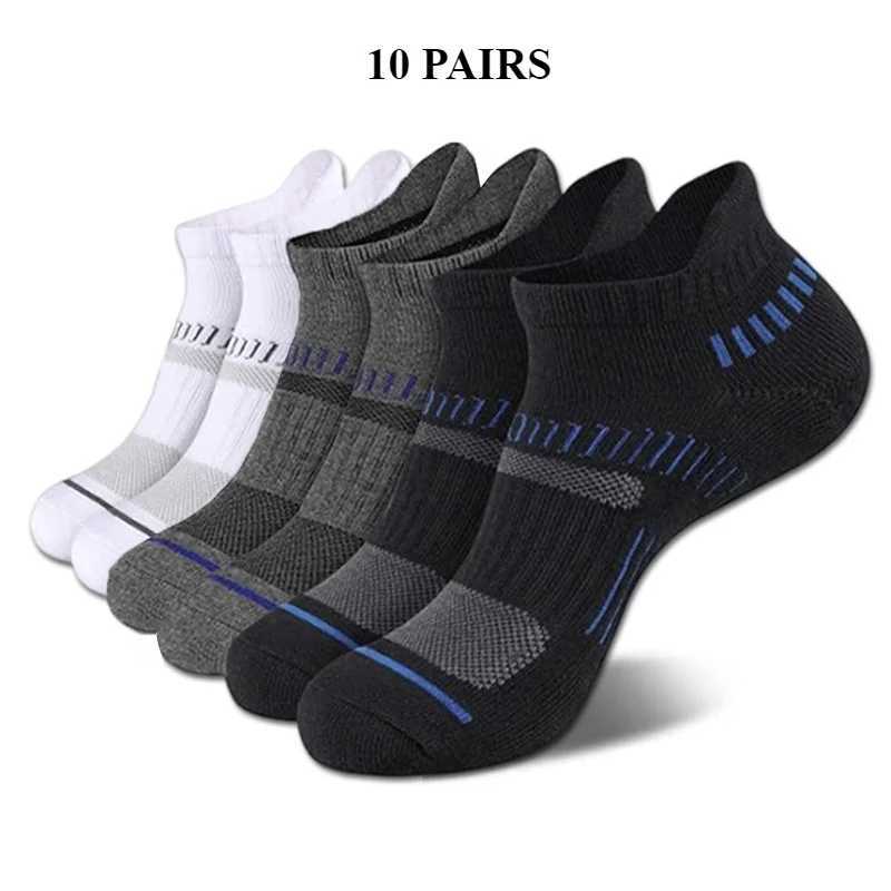 10 Pairs EUR39-47 Men Summer Mesh Ankle Socks Sports Athletic Shorts Socks Low Cut Men Socks X250725