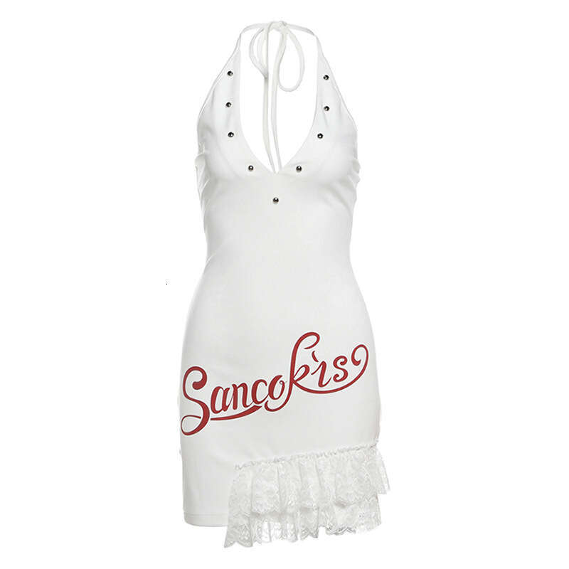 2025 Style WSIH Spring Summer New Fashion Sexy Slim Sleeveless Halter Bodycon Dress for Women 5b4