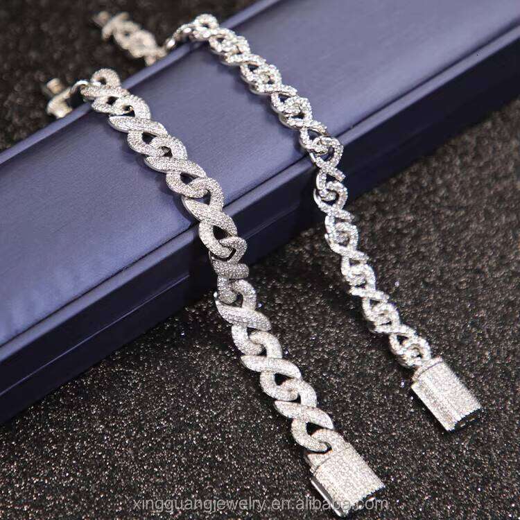 GRA Certificate Hiphop Jewelry 9mm 13mm Infinite VVS Dia Sier Moissanite Cuban Link Chain