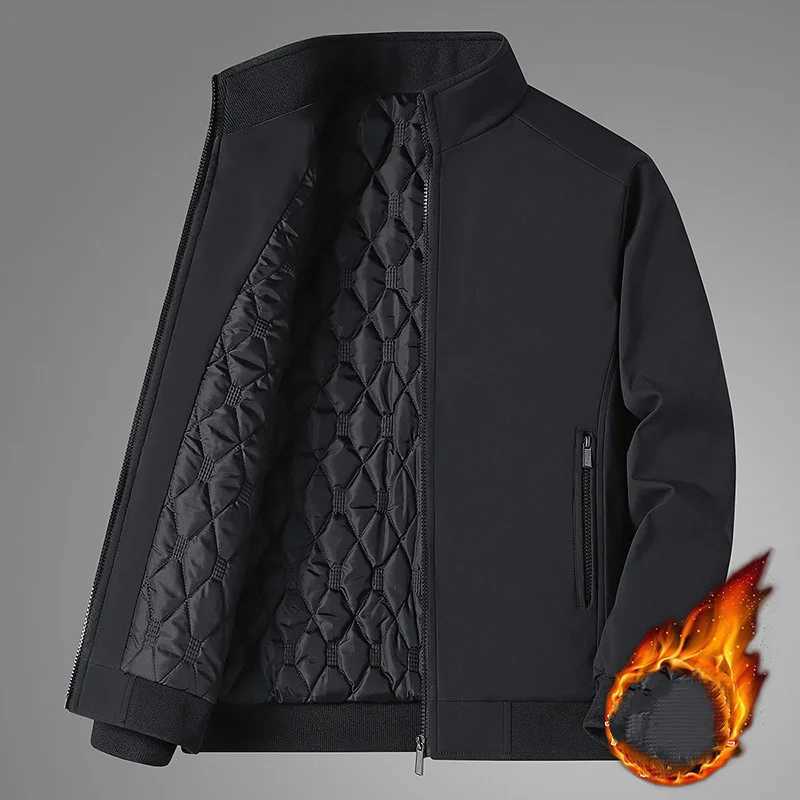 Winter Mens Fleece Warm Jackets Bomber Fashion Parkas Outerwear Coats Men Casual Windbreaker Jacket Classic Solid Thermal Coat X250725