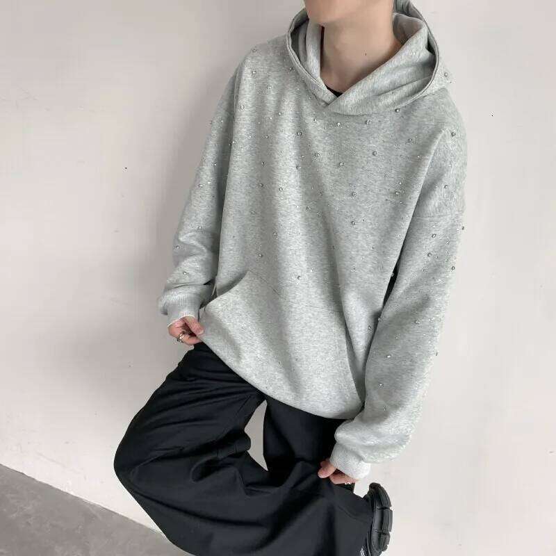 Men's 2025 Spring Autumn New Fashion Tops High-End Hoodies Jackets Babysbreath Hot Dia Shoulder Padded Hooded Sweatshirts
