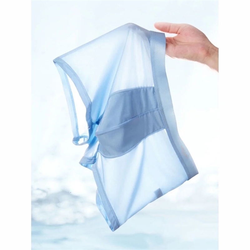 4pcs Boxer Shorts Mens Ice Silk Underwear Cool Underpants Breathable Sexy Thin Panties U Convex Lingerie Wholesale Lots y250717
