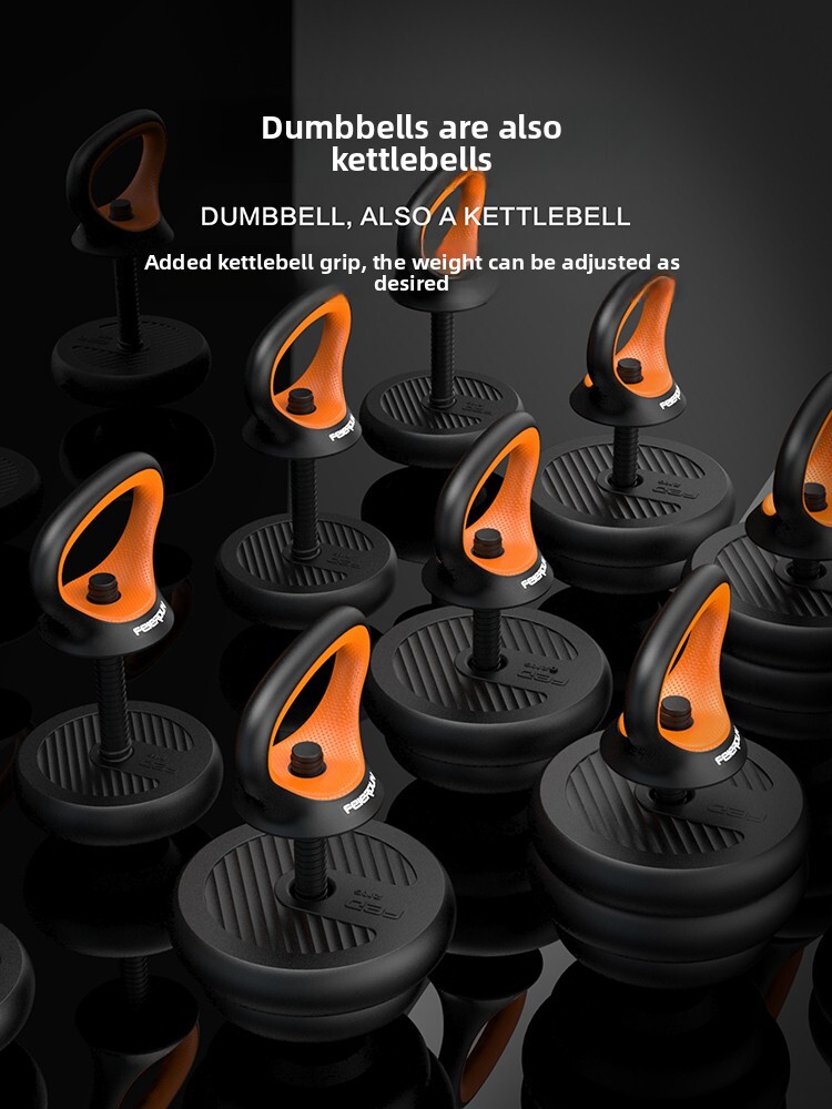 FEIERDUN 6-in-1 Adjustable Dumbbell Set, Eco-Friendly Men's Fitness Equipment with Kettlebell & Push-Up Bar Conversion for Home Gym Strength Trai