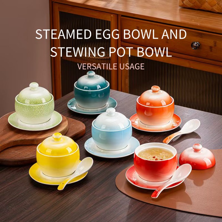 Durable Stewed Egg Bowl - Multi-Purpose Steaming Pot for Eggs