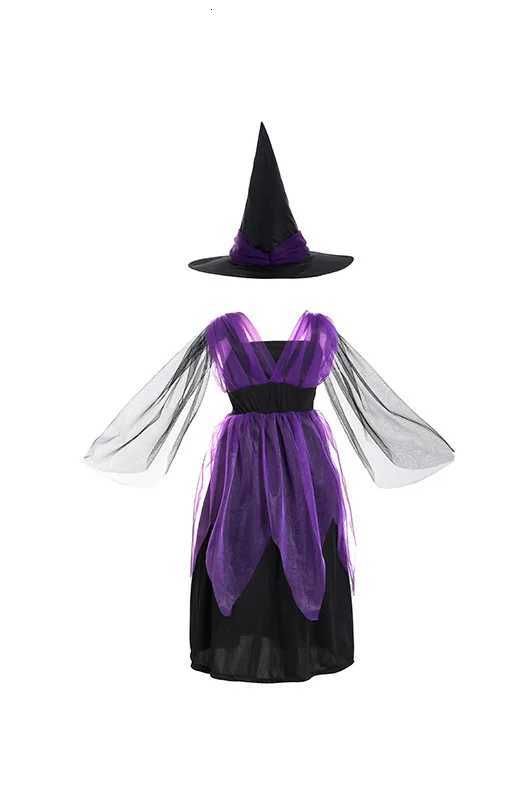 Halloween Costume for Kids Halloween Fantasy Vampire Costume Girls Long Tutu Dress Kids Carnival Outfit Gothic Feather Clothes Z250725