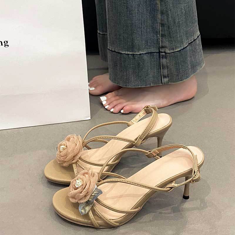 Ddmysports Camellia Heels Dress New Style Stunning High Heel Sandals For Women Summer Outdoor Wear Outdoor Shoes