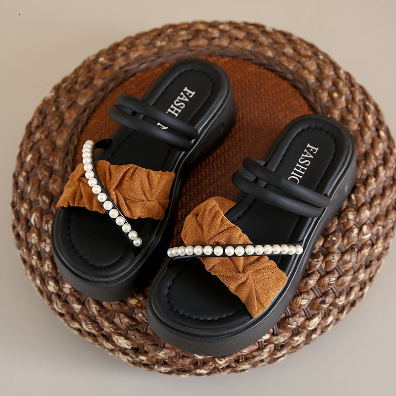 Ddmysports Stepping On Clouds For Women Summer Outdoor New Fashion Pearl With Dress Two Way Wear Non Slip Maternity Sandals Outdoor Shoes