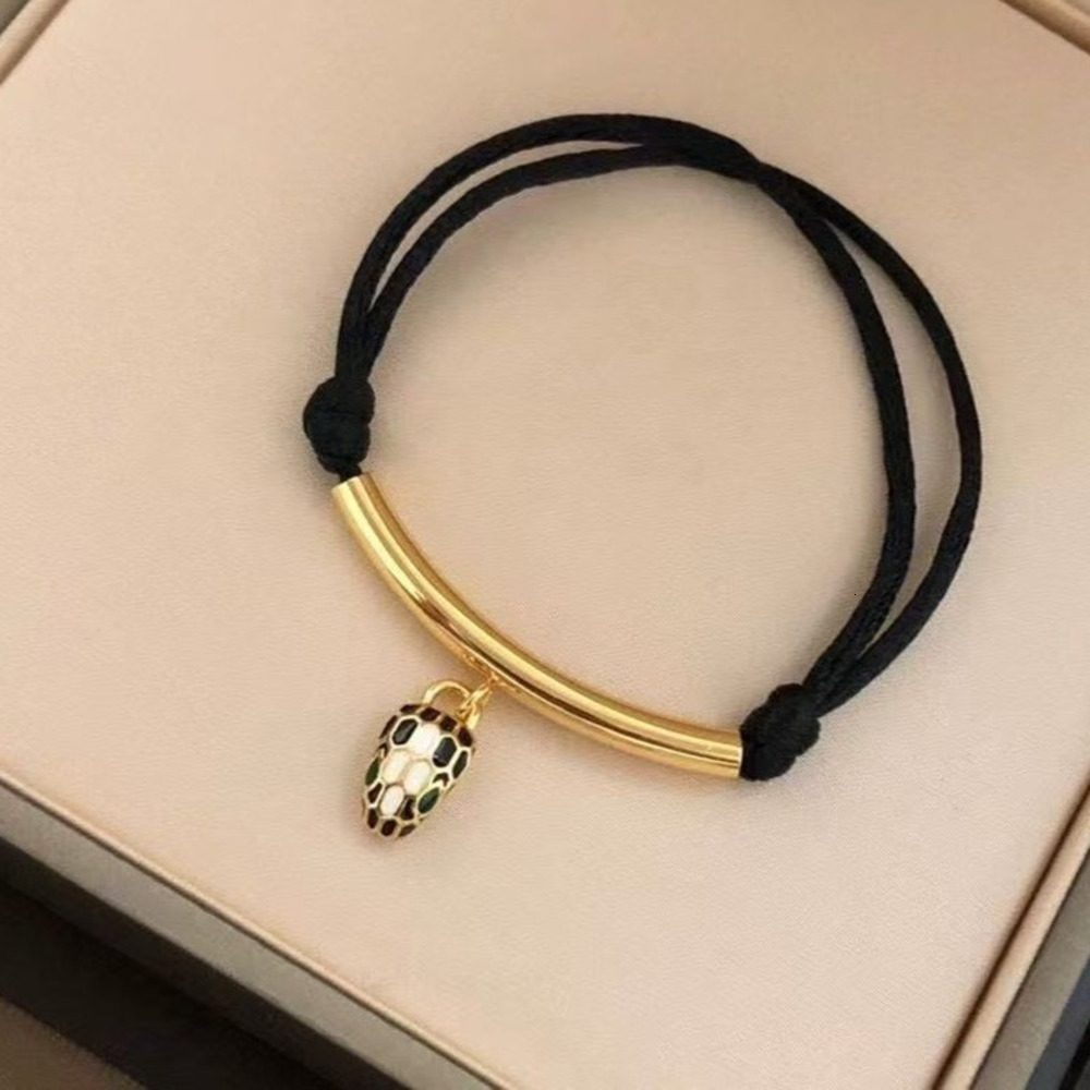 Charm Bracelets 2025 spring summer new red string rope snake head bracelet bangle for women mens lover hand knitting knit bangle bracelets jewelry gift 250725