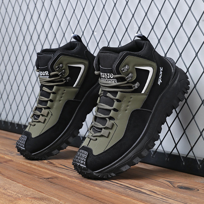 Large Size Versatile Hiking Non-Slip Wear-Resistant Outdoor Casual Trendy Men's Spring Korean Style Autumn Lightweight Dad Shoes ddmythur