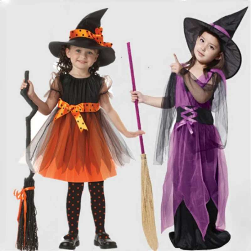 Childrens Role-playing Witch Costumes Baby Girls Halloween Costumes Cosplay Costumes Kids Dress Performance Costumes Z250725
