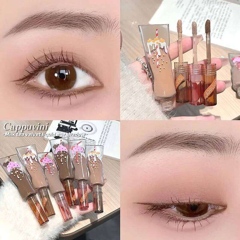 Toothpaste Shaped Liquid Cream Matte Milk Tea Color Contour Deepen Long Lasting Natural Eyeshadow Eye Makeup X250723 X250724