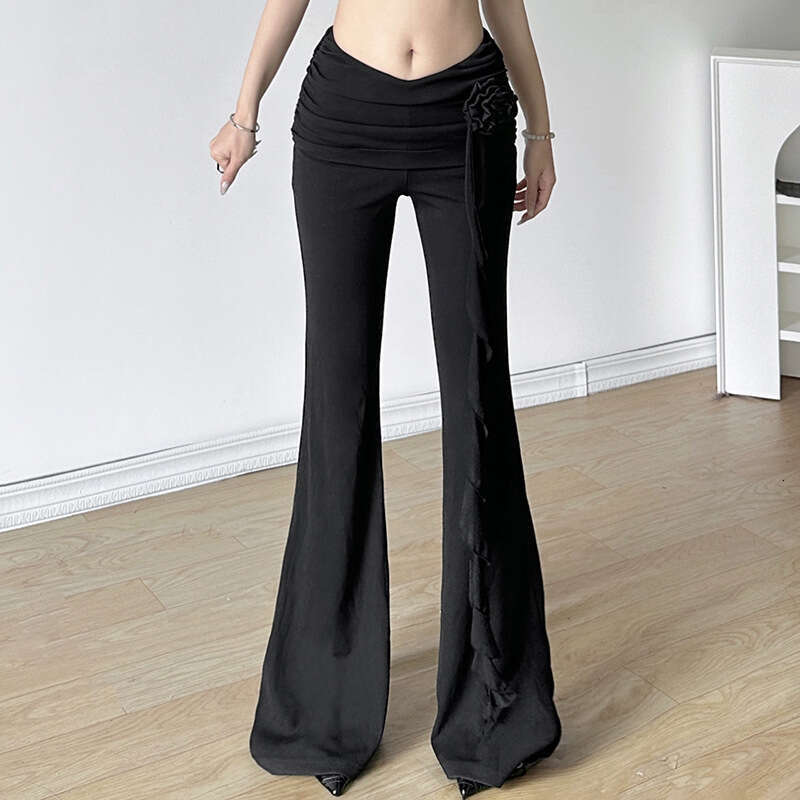 2024 Summer New Women's Fashion Sexy High Waist Hip-Hugging Straight Casual Pants 550