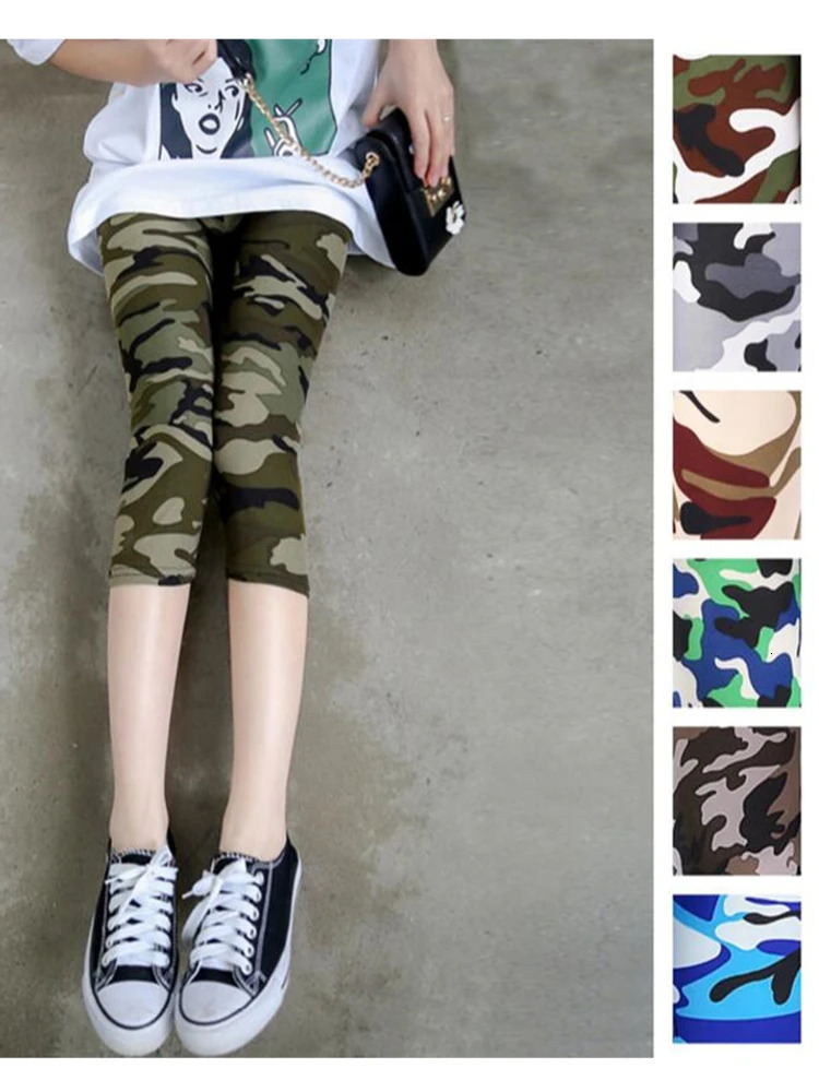 YSDNCHI Camouflage Leggings Fitness Pant Pantalones Print Legging Summer Soft Skin Legins Stripe Womens s 250725