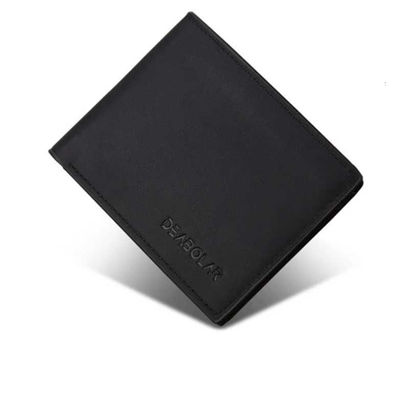 Short Mens Wallet Classic Pocket Photo Holder Small Mens Wallet Quality PU Leather Card Holder Matte Leather Mens Wallet Z250725