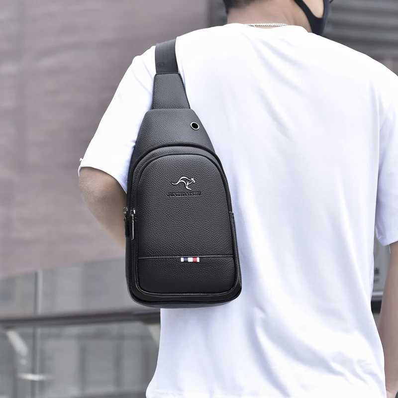 Mens Ch Pack Crossbody Bag Luxury Design Durable PU Leather Handbag Ch Bag Vintage Leisure Mens Handbag Shoulder Bag Y250724