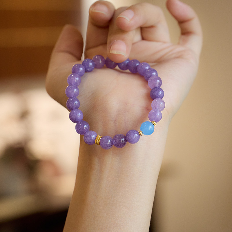New Design New Chinese Style Colorful Natural Stone Bracelet Dopamine Inspired Unique Versatile Jewelry for Women