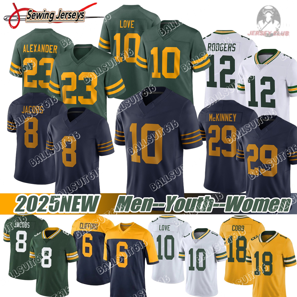 Green BayS PackersS Jersey PackersJersey Jordan Love Josh Jacobs Jayden Reed Romeo Doubs Matthew Golden Xavier McKinney Football Jerseys