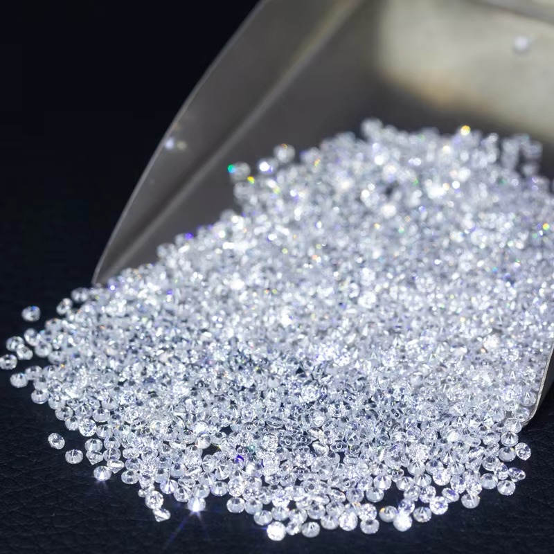 Messi Jewelry 1.1-3mm Small Sizes DEF VVS Round Melee Lab Diamond Price Per Carat Excellent Cut HPHT Loose Melee Lab Grown Diamond