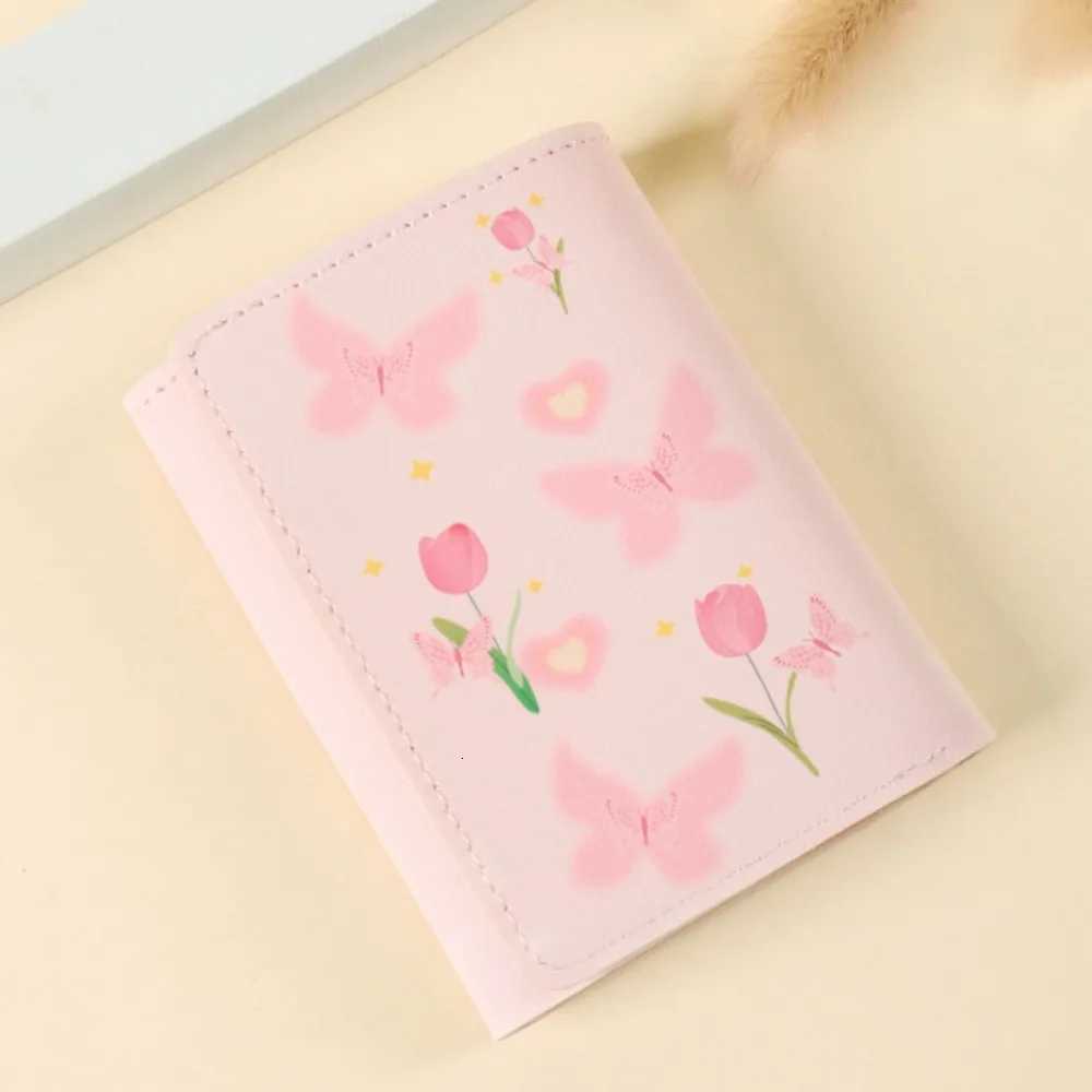Cute Korean Style Wallet Women Sweet Pink Color Floral Bow Purse Card Wallet for Portable Travel CAsh Coin Photocard Bag Z250725