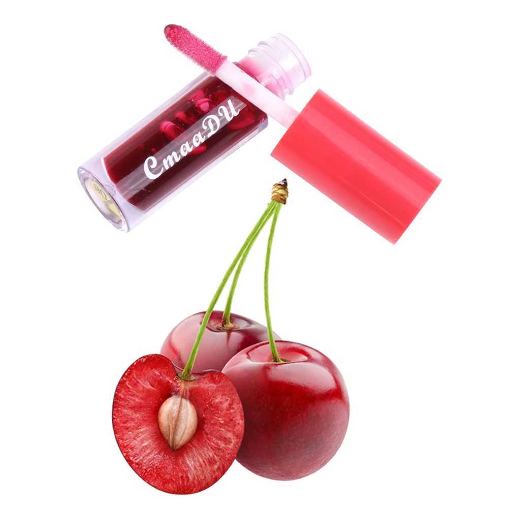 CmaaDu 1 Pcs Moisturizing Hydrating Lip Gloss Lipstick Cherry Flavor Fruit Anti-cracking Long-lasting Waterproof Lip Glaze RedXJ250724