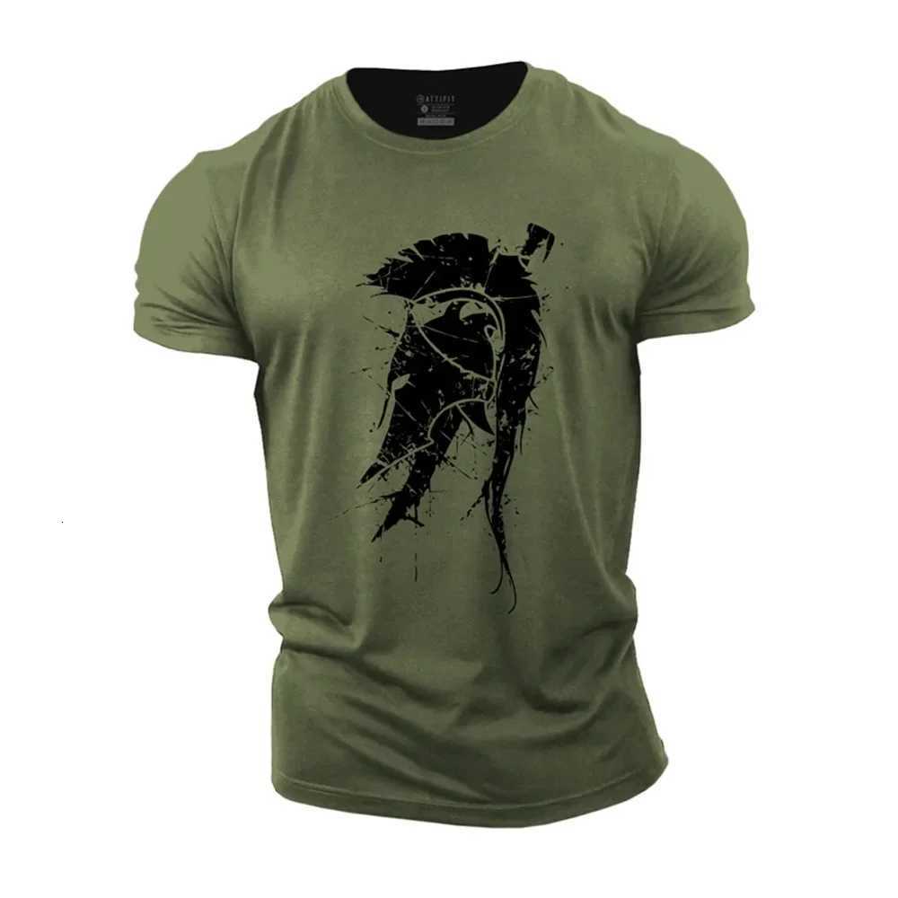 Mens short sleeved T-shirt Spartan 3D graphic shirt Round Neck large Clothes 2023 Mens Casual Top Y250724