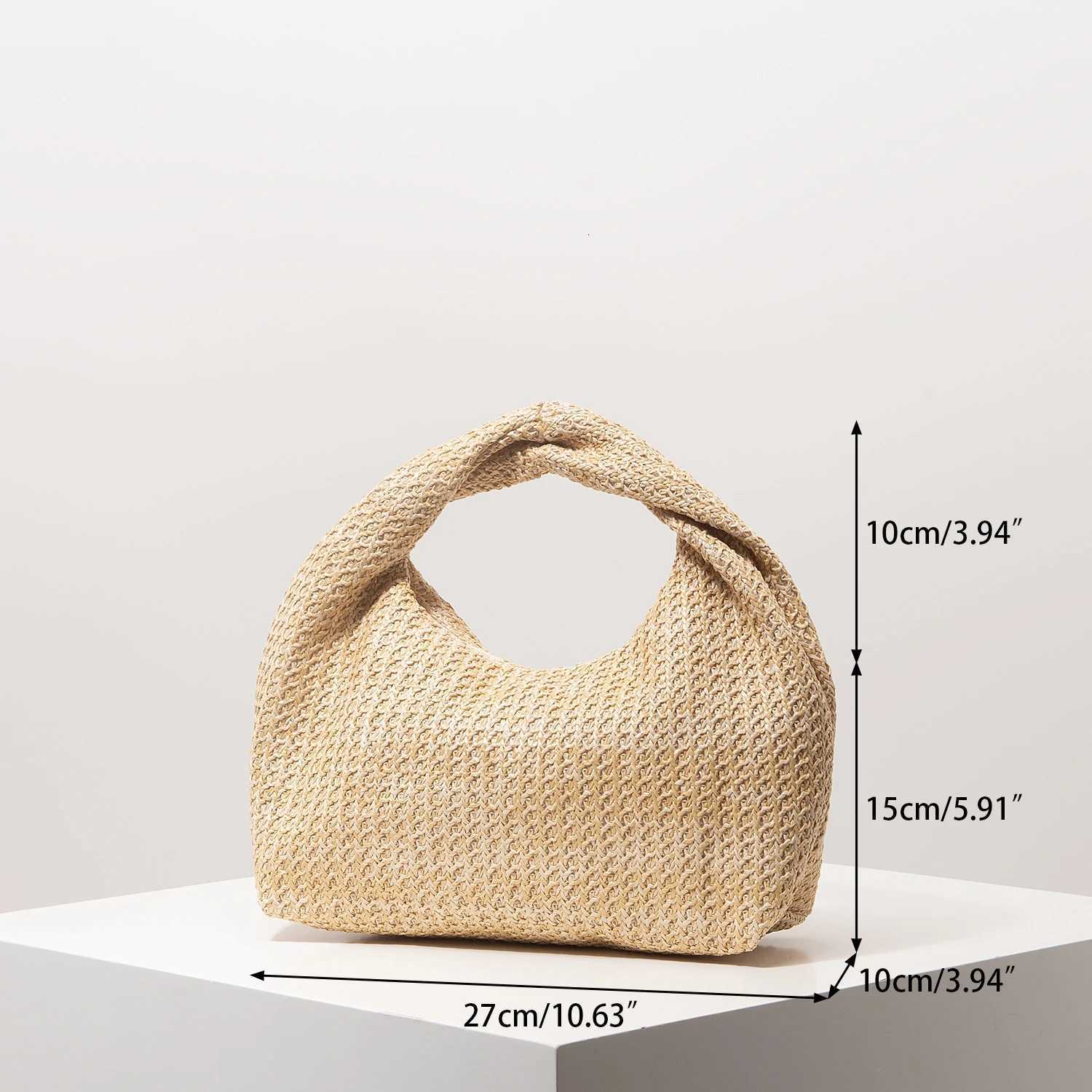 100% Pleated Str Bag Boho Beach Bags For Women Premium Style Tote Bags For Ladies Holiday Outfits Travel Must Haves Y250725