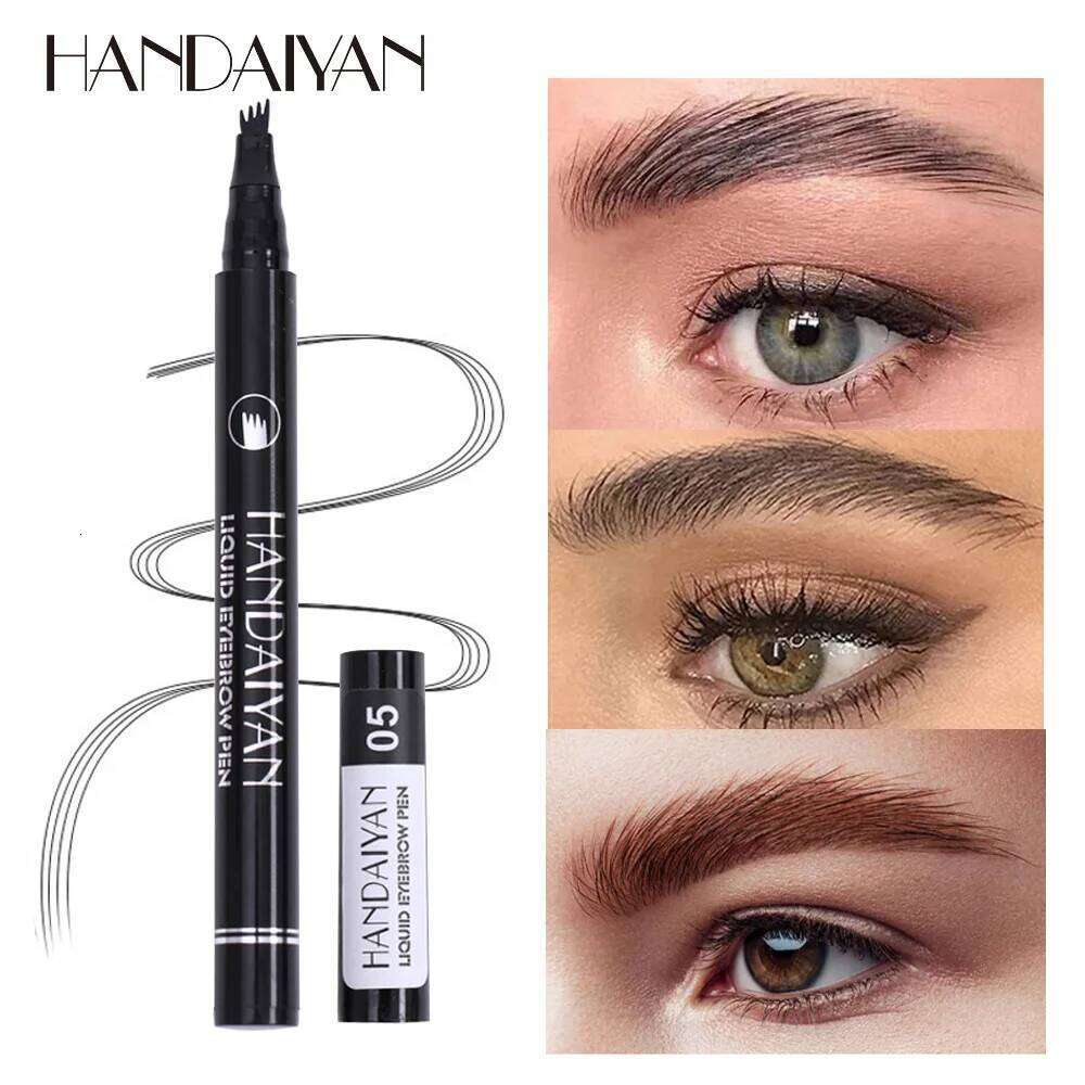 HANDAIYAN Pencil Four-fork Makeup Soft Liquid Eye Brow Easy to Wear Eyebrow Drawing Enhancer Pigment Tattoo Tool Pen X250725