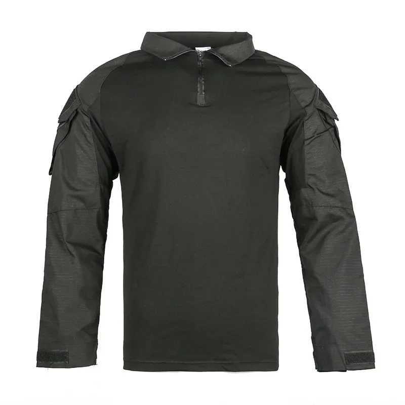 Men Tactical T Shirt Camouflage Long Sleeve Zipper Assault Frog Climbing Outdoor Shirt Hiking Uniform Club Prom Shirt Cool Y250724