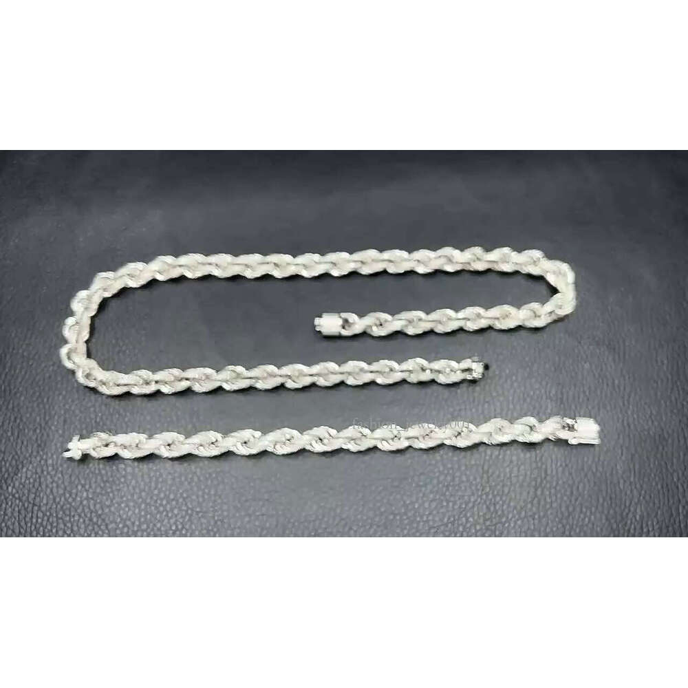 VVS Inlaid Stone Cuban Necklace for Women Ice Tennis S Sier 8mm Men Hip Hop Rope Chain