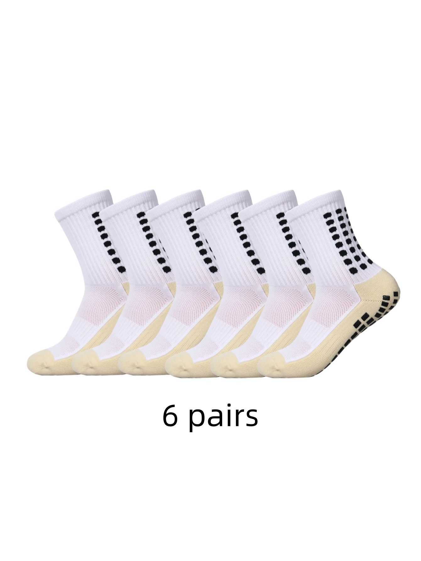 6 pairs of anti-skid classic sports socks with adhesive points socks. X250725