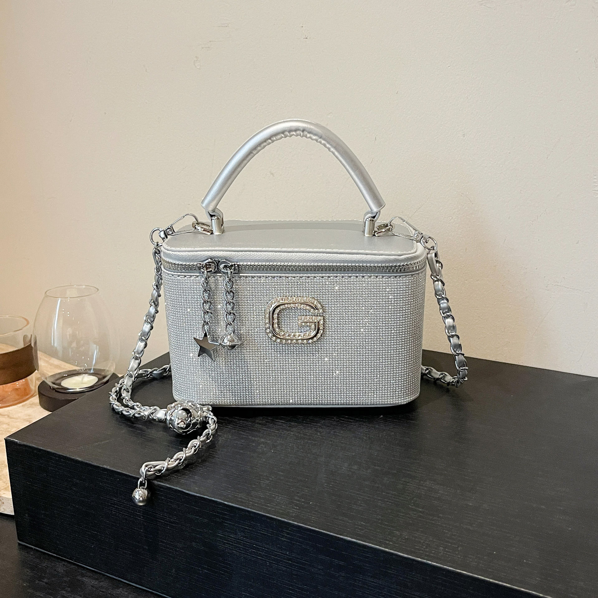 Luxury Brand Designer Bag Trendy Printed Small Square Bag Commuting Snake Skin Pattern Bags Versatile Chain Box Bag Chain Shoulder Crossbody Bag