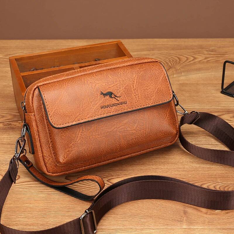 2025 Male Crossbody Waterproof Designer Classic Messenger Bags Pouch Men's Handbag Shoulder Bag Men Boy Leather Husband