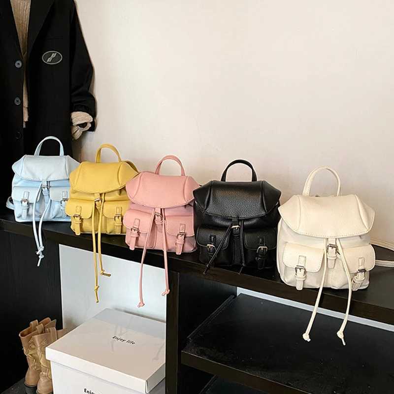 Mti-Pocket Ladies Bag Simple And Stylish Texture Luxury Versatile Small Backpack Fresh And Natural High-Grade Leather Handbag Y250724
