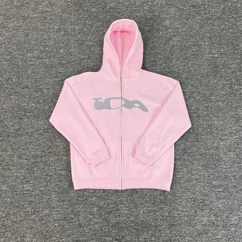 Loose Fit Zipper Hoodie Sweatshirt VintageStyle Pullover for Men and Women Casual Embroidered Chest Design L251018UWK0