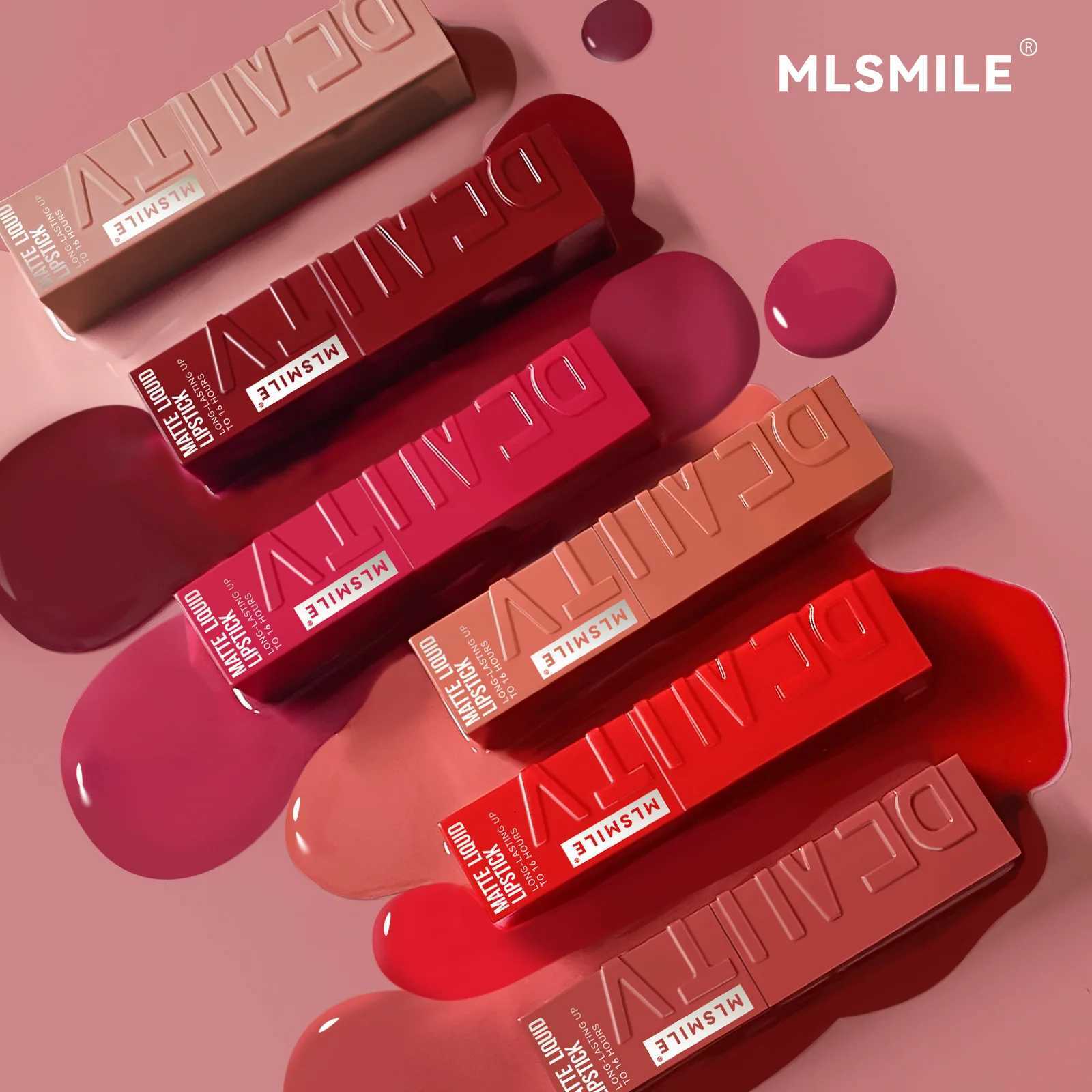MLSMILE 6-color matte velvet matte non-stick cup lip glaze color development and long-lasting non-color loss lip glossXJ250724