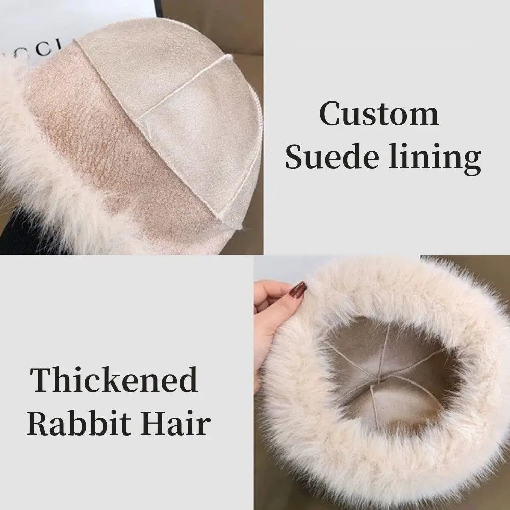 Leopard Print Fluffy Fur Winter Hat Warm Ear Protection Russian Hat Snow Ski Cap Female Faux Fox Fur Bomber Hat Windproof Bonnet 250724