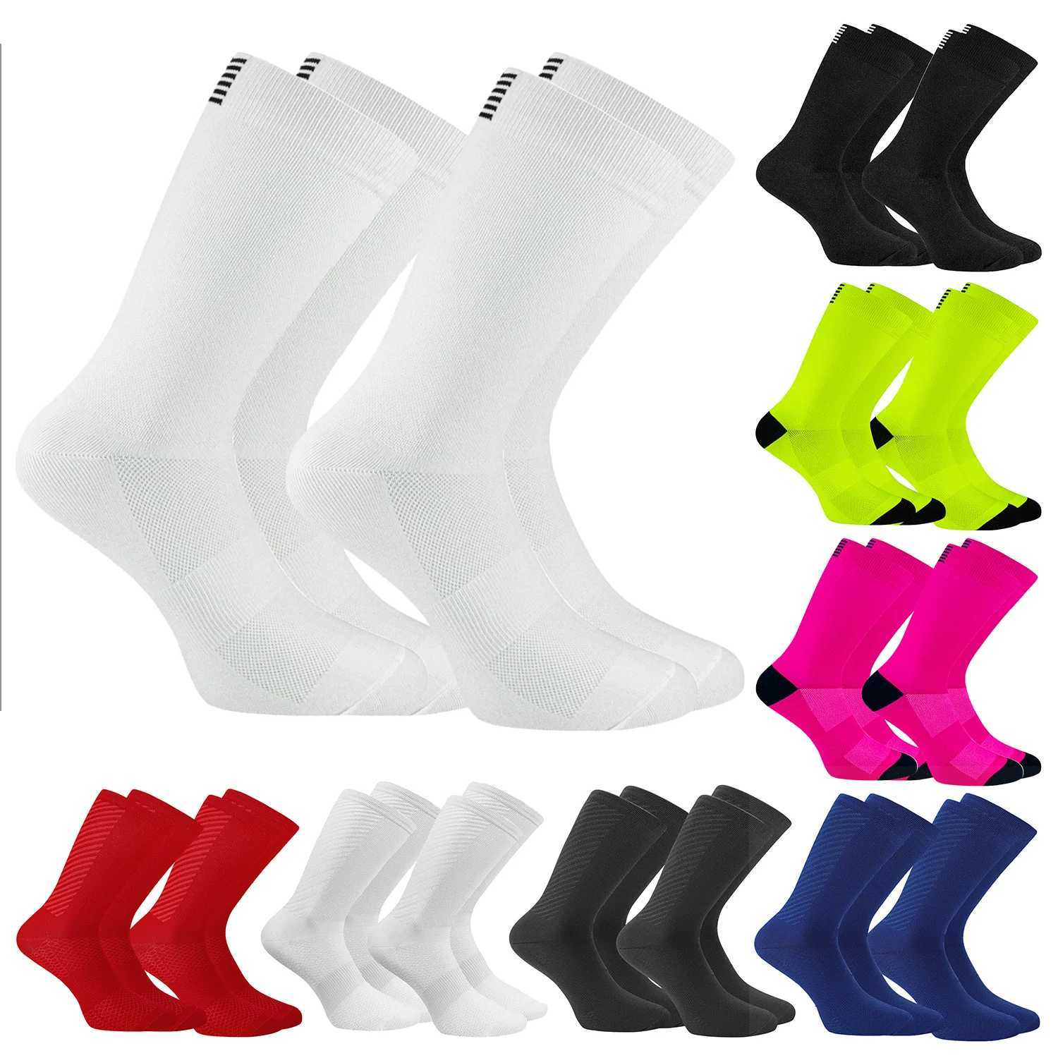 2 Pairs Men Women Cycling Socks Professional MTB Bike Socks Breathable Socks Outdoor Sportswear Racing Socks X250725