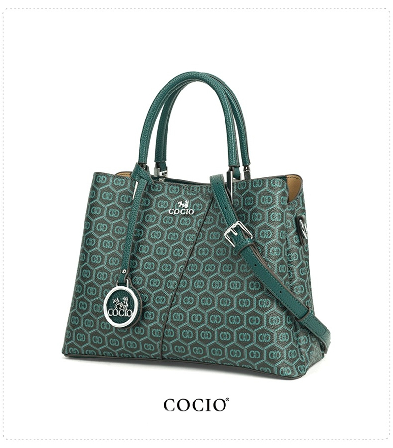 COCIO designer bag New peacock green handbag fashionable light luxury versatile crossbody bag vintage handbag