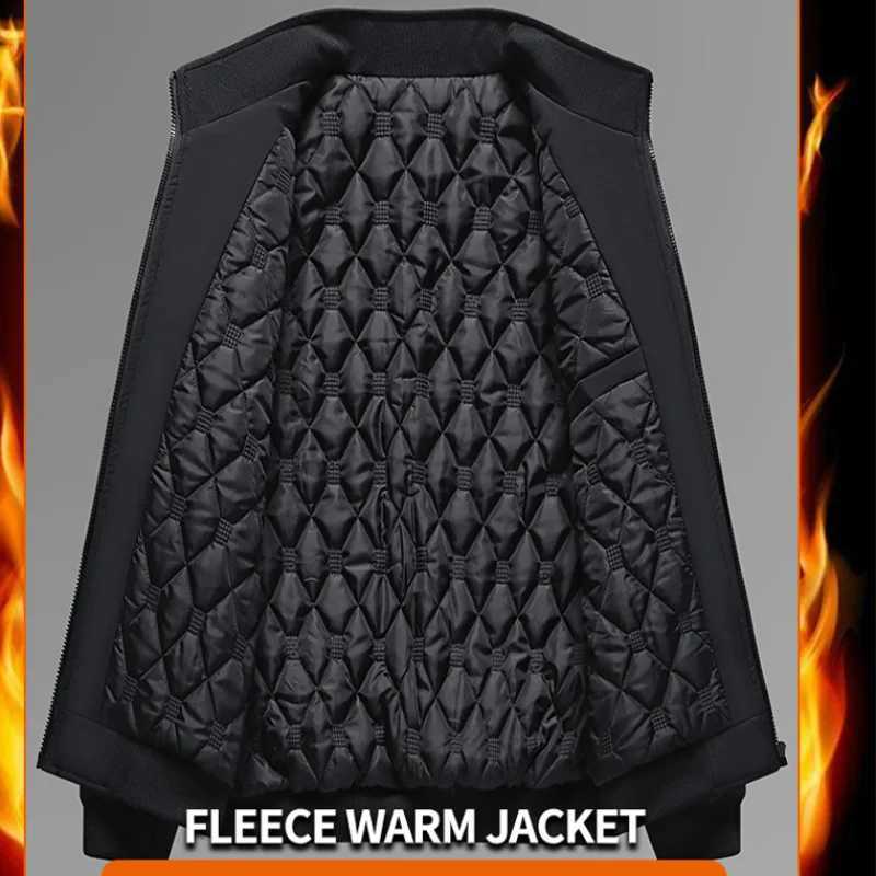 Winter Mens Fleece Warm Jackets Bomber Fashion Parkas Outerwear Coats Men Casual Windbreaker Jacket Classic Solid Thermal Coat X250725