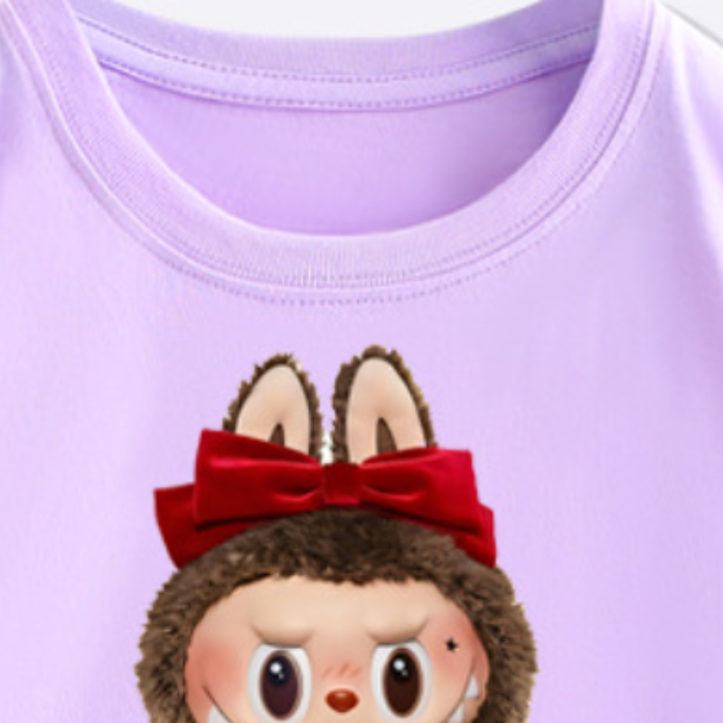 LABUBU cotton summer short-sleeved children's clothing short-sleeved T-shirt comfortable soft skin-friendly fabric's T-shirt baby designer c