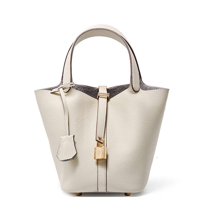 2025 New Designer Luxury Bucket Tote Genuine Leather Handbag Mommy Bride Wedding Bag High-end Feel