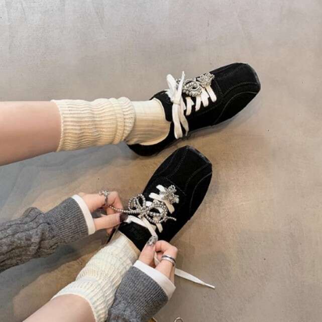 Su Yinyin 2025 Spring New Thick-Soled Sports for Women, Versatile Casual Shoes with Front Lace-Up, Forrest Gump Style