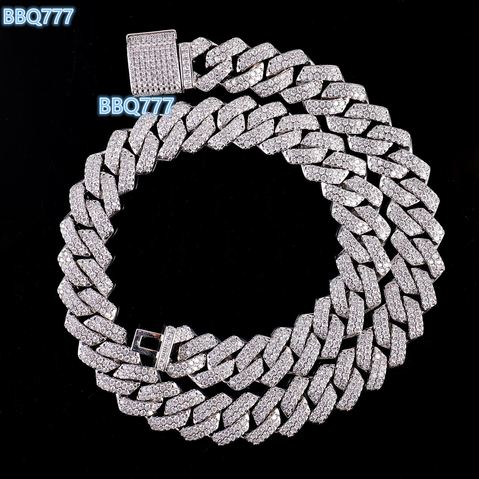 Wholesale Custom 6mm Cuban Link Chain Necklace 18/20/22in Silver Gold Plated Choker Hip Hop Moissanite Jewelry